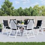 vidaXL Perne de scaun cu spatar înalt, 6 buc, negru, tesatura Oxford GartenMobel Dekor (377625)