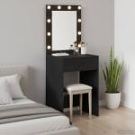 vidaXL Birou de Toaleta Stejar negru 50 x 41 x 135 cm Lemn compozit GartenMobel Dekor (865038)