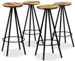 vidaXL Scaune de bar, 4 buc. , lemn masiv reciclat GartenMobel Dekor (245446)