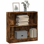 vidaXL Biblioteca, stejar fumuriu, 80x24x76 cm, lemn prelucrat GartenMobel Dekor (857830) Biblioteca