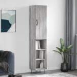 vidaXL Dulap înalt, gri sonoma, 34, 5x34x180 cm, lemn prelucrat GartenMobel Dekor (3199015) Comoda