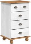 vidaXL Comoda cu sertar ASKIM Alb 45, 8 x 40 x 79 cm Lemn de pin masiv GartenMobel Dekor (4105417) Comoda