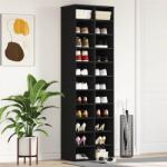 vidaXL Dulap Pantofi Stejar Negru 54x34x183 cm Lemn prelucrat GartenMobel Dekor (859378) Pantofar