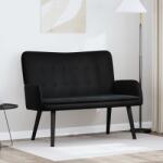 vidaXL Canapea cu doua locuri Negru 115 x 61 x 87 cm Catifea GartenMobel Dekor (42028918) Canapea