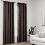 vidaXL Draperii opace aspect panza carlige 2 buc. gri taupe 140x245 cm GartenMobel Dekor (321206)