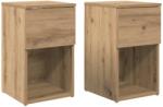 vidaXL Dulap de pat 2 pcs Stejar Artizanal 29 x 31, 5 x 49 cm GartenMobel Dekor (8001112)