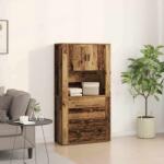 vidaXL Bufet cu sertar Lemn vechi 80 x 33 x 150 cm Lemn compozit GartenMobel Dekor (3334343) Comoda