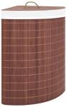 vidaXL Cos de rufe din bambus de colt, maro, 60 L GartenMobel Dekor (320760)