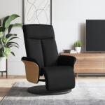 vidaXL Fotoliu rabatabil cu suport de picioare, negru, textil GartenMobel Dekor (356523)