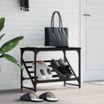 vidaXL Suport pantofi, negru, 60x30x45 cm, lemn prelucrat GartenMobel Dekor (833413) Pantofar
