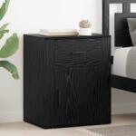 vidaXL Noptiera stejar negru 50 x 36 x 60 cm cu sertar, lemn compozit (881071)