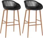 vidaXL Scaune de bar, 2 buc, negru GartenMobel Dekor (248152)