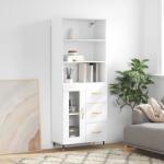 vidaXL Dulap înalt, alb, 69, 5x34x180 cm, lemn compozit GartenMobel Dekor (3189485) Comoda