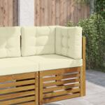 vidaXL Perna pentru canapea de exterior 3 pcs Crem Poliester GartenMobel Dekor (900763)