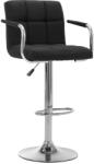 vidaXL Scaun de bar, negru, material textil GartenMobel Dekor (283415)