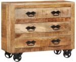 vidaXL Dulap cu 3 sertare, 80x30x65 cm, lemn masiv de mango brut GartenMobel Dekor (351690) Comoda