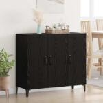 vidaXL Bufet Stejar negru 34 x 90 x 80 cm Lemn compozit GartenMobel Dekor (880682) Comoda