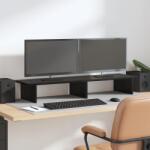 vidaXL Suport pentru monitor Stejar Negru 100 x 27 x 15 cm GartenMobel Dekor (8009605)