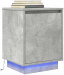 vidaXL Noptiera cu lumini LED Gri beton 38x34x50 cm GartenMobel Dekor (861271)