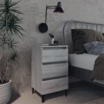 vidaXL Noptiera cu picioare metalice, gri sonoma, 40x35x69 cm GartenMobel Dekor (813142)