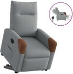 vidaXL Fotoliu electric rabatabil cu ridicare, gri deschis, textil GartenMobel Dekor (3324022)