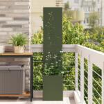 vidaXL Ghiveci de Gradina cu Panou Decorativ Olivengrønn 32 x 140 cm GartenMobel Dekor (876381)