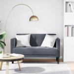 vidaXL Canapea loveseat, gri închis, 111 cm, catifea GartenMobel Dekor (4100571) Canapea