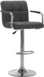 vidaXL Scaun de bar, gri închis, material textil GartenMobel Dekor (283410)