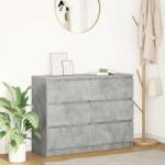 vidaXL Bufeta Gri Beton 100x35x76 cm Lemn prelucrat GartenMobel Dekor (3328501) Comoda