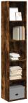vidaXL Biblioteca, stejar fumuriu, 40x30x189 cm, lemn prelucrat GartenMobel Dekor (857889) Biblioteca