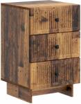vidaXL Noptiera cu 3 sertare din lemn prelucrat, finisaj lemn vechi, 43x41x66, 5 cm (893873)