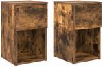 vidaXL Dulap de pat 2 pcs Stejar fumuriu 29 x 31, 5 x 49 cm GartenMobel Dekor (8001106)