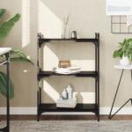 vidaXL Biblioteca cu 3 niveluri, negru, 60x30x86 cm, lemn prelucrat GartenMobel Dekor (837647) Biblioteca