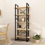 vidaXL Biblioteca cu 5 rafturi, 80x30x175 cm, lemn masiv de pin GartenMobel Dekor (3081993) Biblioteca