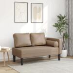 vidaXL Fotoliu sezlong cu perne, cappuccino, piele ecologica GartenMobel Dekor (4007569)