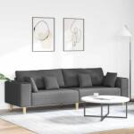 vidaXL Canapea cu perna Gri închis 250 x 77 x 76 cm tesatura GartenMobel Dekor (3335144) Canapea