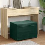 vidaXL Taburet Verde închis Catifea si lemn stratificat GartenMobel Dekor (876767)
