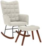 vidaXL Balansoar cu scaun, catifea crem GartenMobel Dekor (4016852) Balansoar