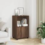vidaXL Dulap cu roti, stejar maro, 55x40x91 cm, lemn compozit GartenMobel Dekor (853188) Comoda