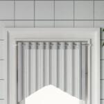 vidaXL Sine pentru perdele 2 buc, alb si argintiu, 40-60 cm, aluminiu GartenMobel Dekor (154610)