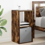 vidaXL Noptiera Stejar fumuriu 35 x 32 x 68, 5 cm Lemn compozit GartenMobel Dekor (8000636)