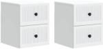 vidaXL Set 2 noptiere suspendate albe cu 4 sertare, 33 x 34, 5 x 40 cm (897956)