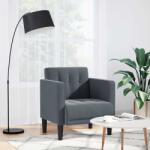 vidaXL Canapea scaun cu cotiere, gri închis, 53 cm, catifea GartenMobel Dekor (4100554)