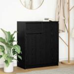 vidaXL Bufeta cu sertar Stejar negru 71x35x84 cm Lemn prelucrat GartenMobel Dekor (861590) Comoda