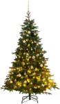 vidaXL Brad Craciun artificial articulat cu 300 LED-uri/globuri 240 cm GartenMobel Dekor (3210491)