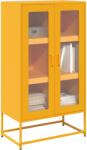 vidaXL Dulap înalt, galben mustar, 68x39x123 cm, otel GartenMobel Dekor (853359) Comoda