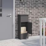 vidaXL Cutie pentru colet cu usa Negru 44, 5 x 29 x 110, 5 cm Otel GartenMobel Dekor (874926)