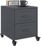 vidaXL Noptiere, 2 buc. , antracit, 36x39x43, 5 cm, otel GartenMobel Dekor (846631)