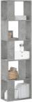 vidaXL Biblioteca cu 5 niveluri gri beton 45x23, 5x162, 5 cm lemn GartenMobel Dekor (852783) Biblioteca