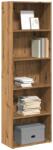 vidaXL Biblioteca, stejar artizanal, 60x30x189 cm, lemn prelucrat GartenMobel Dekor (857925) Biblioteca